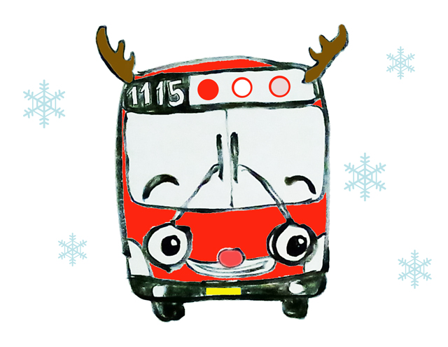 韓国のクリスマスバス