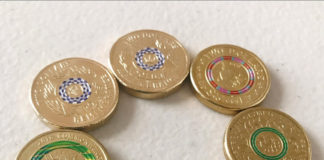 見つけて嬉しい!色付きの2ドルの記念硬貨@オーストラリア